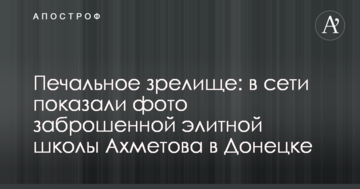 Сумне видовище: в мережі показали фото покинутої елітної школи Ахметова в Донецьку