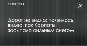 Доріг не видно: з'явилося відео, як Карпати засипало сильним снігом