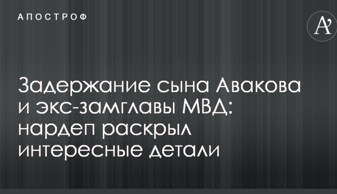 Затримання сина Авакова і екс-заступника голови МВС: нардеп розкрив цікаві деталі