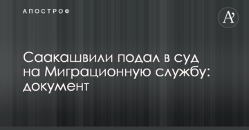 Саакашвили подал в суд на Миграционную службу: опубликован документ