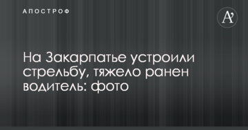 На Закарпатті влаштували стрілянину, важко поранений водій: фото