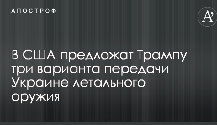 В США есть три варианта передачи Украине летального оружия