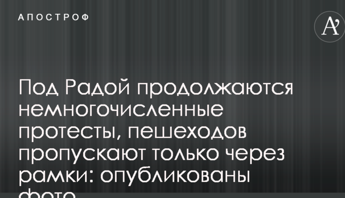 Под Радой продолжаются немногочисленные протесты, пешеходов пропускают только через рамки: опубликованы фото