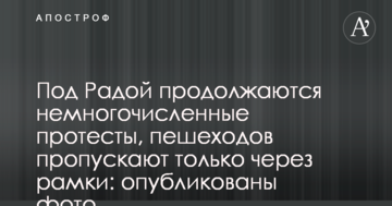 Під Радою продовжуються нечисленні протести, пішоходів пропускають тільки через рамки: опубліковано фото