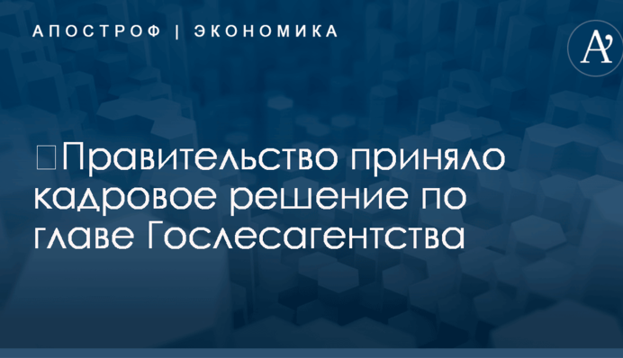 ​Кабмин принял кадровое решение по главе Гослесагентства