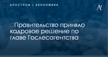​Кабмин принял кадровое решение по главе Гослесагентства
