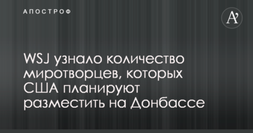 WSJ дізналося кількість миротворців, яких США планують розмістити на Донбасі
