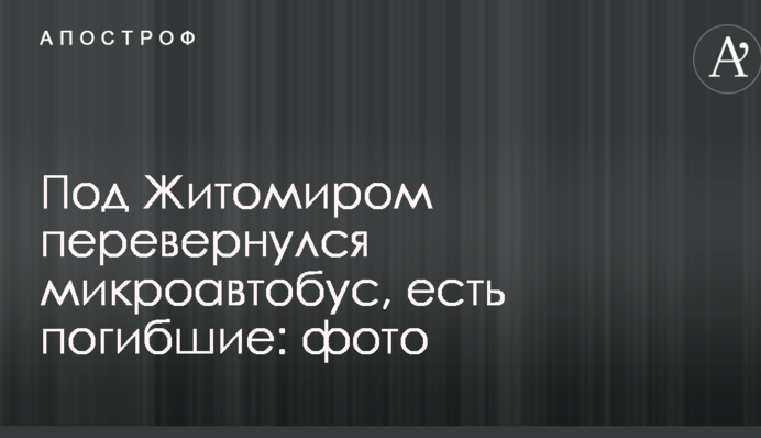 Под Житомиром перевернулся микроавтобус, есть погибшие: фото