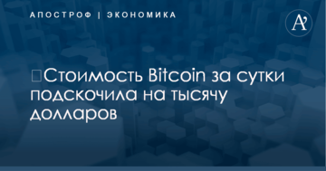 ​Стоимость Bitcoin за сутки подскочила на тысячу долларов
