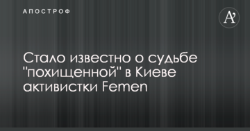 Стало відомо про долю "викраденої" в Києві активістки Femen