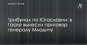 Трибунал по Югославии: в Гааге вынесли приговор генералу Младичу