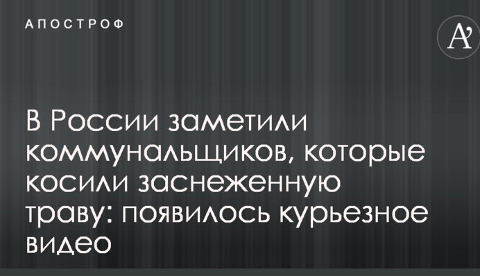 В России заметили коммунальщиков, которые косили заснеженную траву: появилось курьезное видео