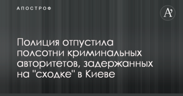 Поліція відпустила півсотні кримінальних авторитетів, затриманих на "сходці" в Києві