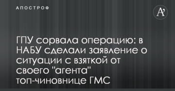 ГПУ сорвала операцию: в НАБУ сделали заявление о ситуации с взяткой от своего "агента" топ-чиновнице ГМС
