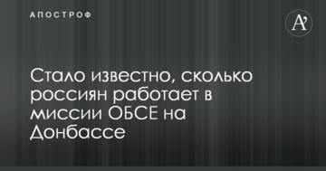 Стало известно, сколько россиян работает в миссии ОБСЕ на Донбассе
