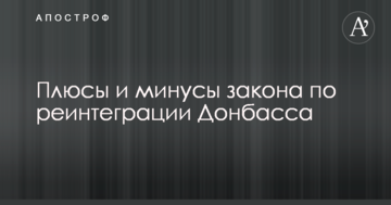 В Украине назвали основные плюсы и минусы закона по реинтеграции Донбасса