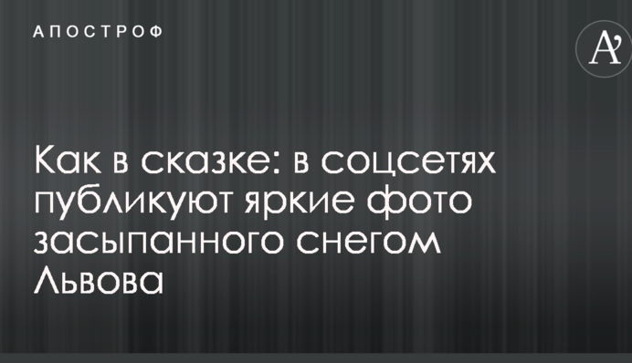 Як у казці: в соцмережах публікують яскраві фото засипаного снігом Львова