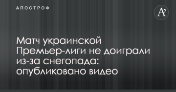 Матч украинской Премьер-лиги не доиграли из-за снегопада: опубликовано видео