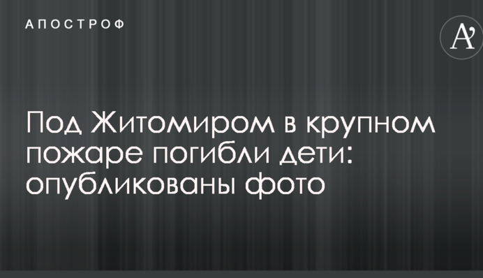 Под Житомиром в жутком пожаре погибли дети: опубликованы фото