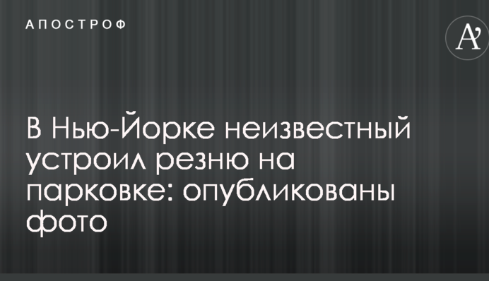 В Нью-Йорке неизвестный устроил резню на парковке: опубликованы фото