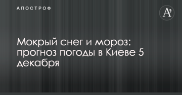 Мокрий сніг та мороз: прогноз погоди у Києві 5 грудня