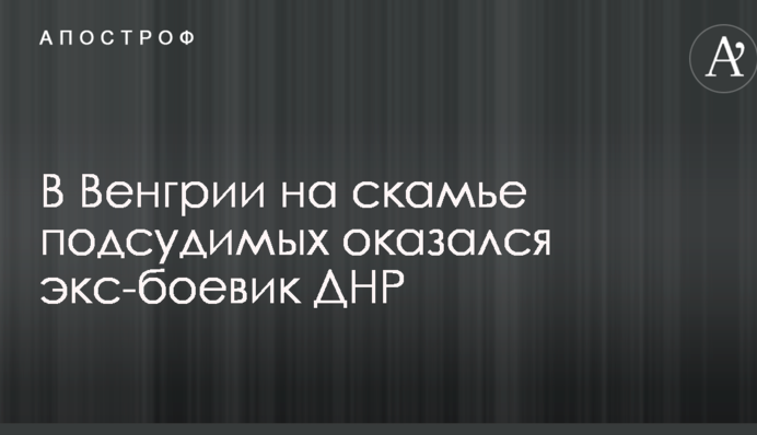 В Венгрии на скамье подсудимых оказался экс-боевик ДНР