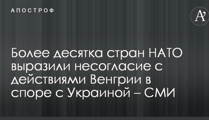 Більше десятка країн НАТО висловили незгоду з діями Угорщини в суперечці з Україною – ЗМІ