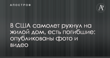 У США літак впав на житловий будинок, є загиблі: опубліковано фото і відео