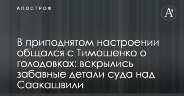 У піднесеному настрої спілкувався з Тимошенко про голодування: розкрилися кумедні деталі суду над Саакашвілі