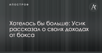 Хотілося б більше: Усик розповів про свої доходи від боксу