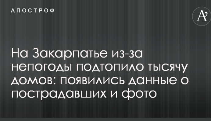 На Закарпатті через негоду підтопило тисячу будинків: з'явилися дані про потерпілих і фото
