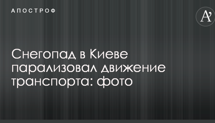 Снігопад у Києві паралізував рух транспорту: опубліковані фото