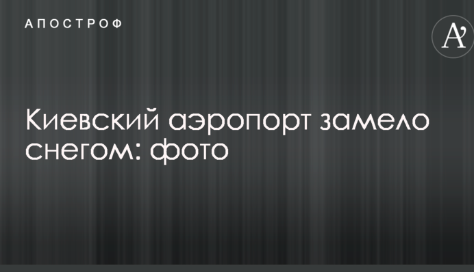 Киевский аэропорт замело снегом, есть проблема с рейсами: опубликованы фото
