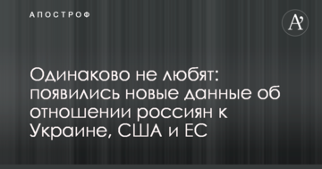 Однаково не люблять: з'явилися нові дані про ставлення росіян до України, США та ЄС
