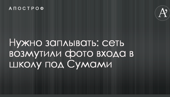 Потрібно запливати: мережу обурили фото входу в школу під Сумами