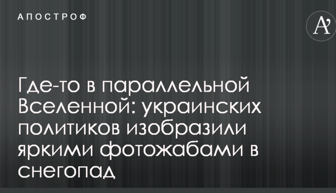 Где-то в параллельной Вселенной: украинских политиков изобразили яркими фотожабами в снегопад
