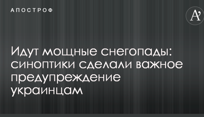 Йдуть потужні снігопади: синоптики зробили важливе попередження українцям