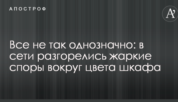 Все не так однозначно: в сети разгорелись жаркие споры вокруг цвета шкафа