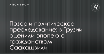 Ганьба і політичне переслідування: в Грузії оцінили епопею з громадянством Саакашвілі