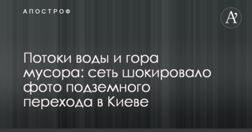 Потоки води і гора сміття: мережу шокувало фото підземного переходу в Києві