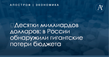 ​Десятки миллиардов долларов: в России обнаружили гигантские потери бюджета