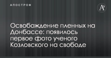 Звільнення полонених на Донбасі: з'явилося перше фото вченого Козловського на волі