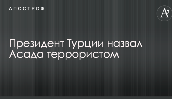 Президент Турции назвал Асада террористом