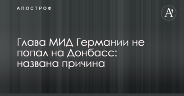 Глава МЗС Німеччини не потрапив на Донбас: названо причину