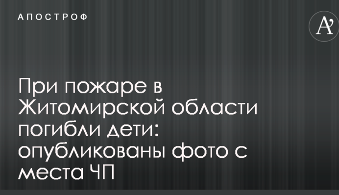При пожаре в Житомирской области погибли дети: опубликованы фото с места ЧП