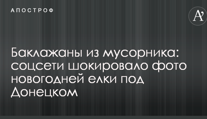 Баклажаны из мусорника: соцсети шокировало фото новогодней елки под Донецком