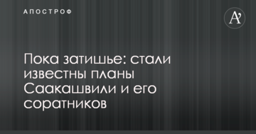 Поки затишшя: стали відомі плани Саакашвілі та його соратників