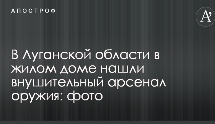 У Луганській області в житловому будинку знайшли арсенал зброї: фото