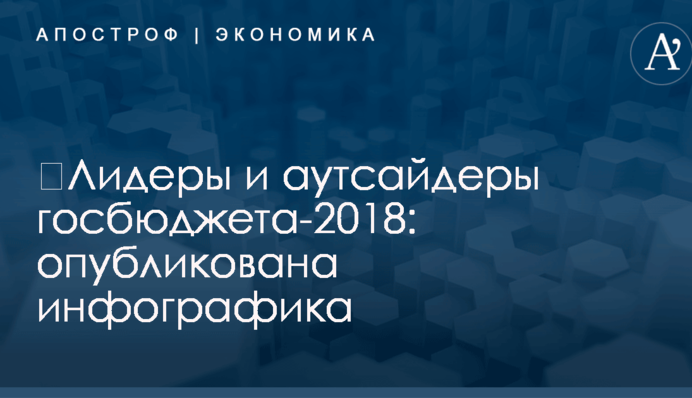 ​Лидеры и аутсайдеры госбюджета-2018: опубликована инфографика