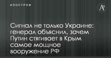 Сигнал не тільки Україні: генерал пояснив, навіщо Путін стягує в Крим найбільш потужне озброєння РФ
